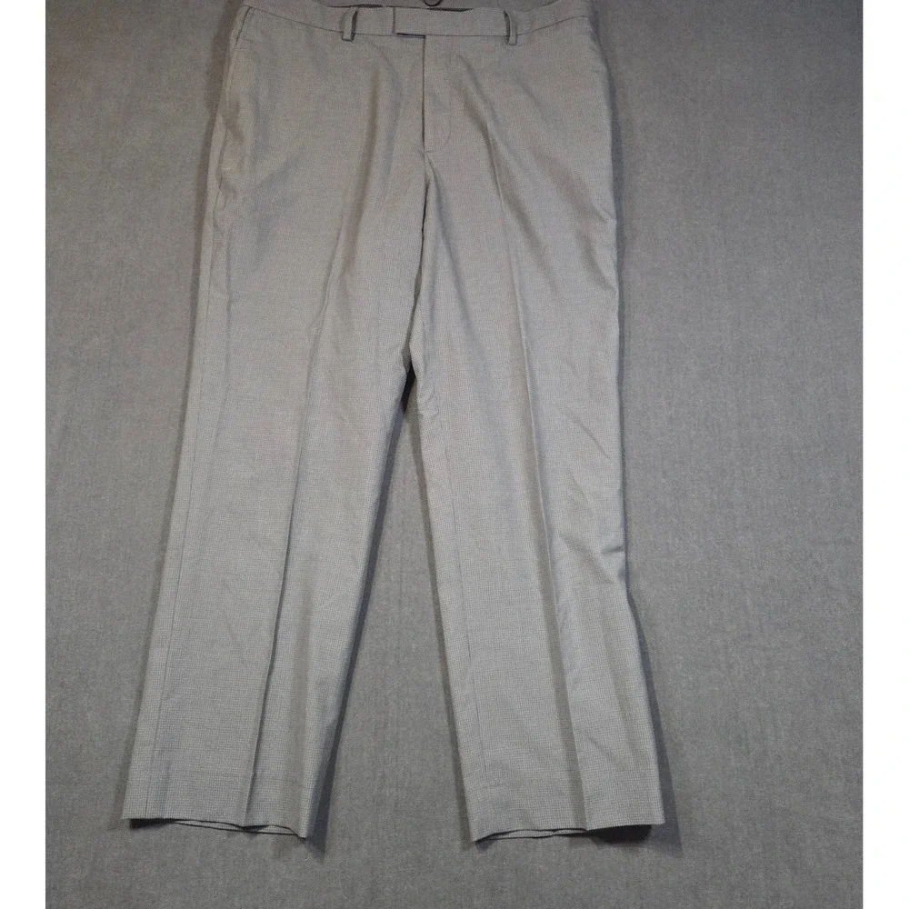 Banana Republic Dress Pants Mens 38x30 Gray Standard Fit Micro Pattern